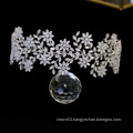 Hot Sale Elegant High Quality Flower Headband Wedding bridal zircon tiaras with cubic zirconia Tiaras